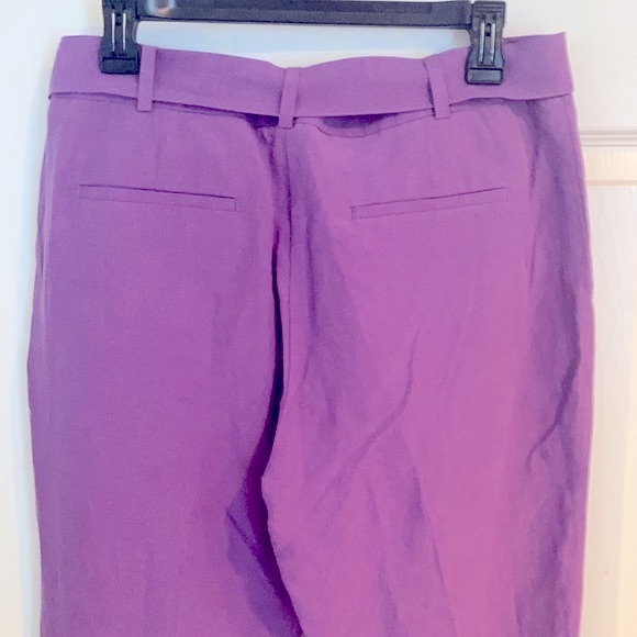 Stefanel Italy Pink Purple Tie Front Linen Pants with Sash - 12 - Picture 8 of 14